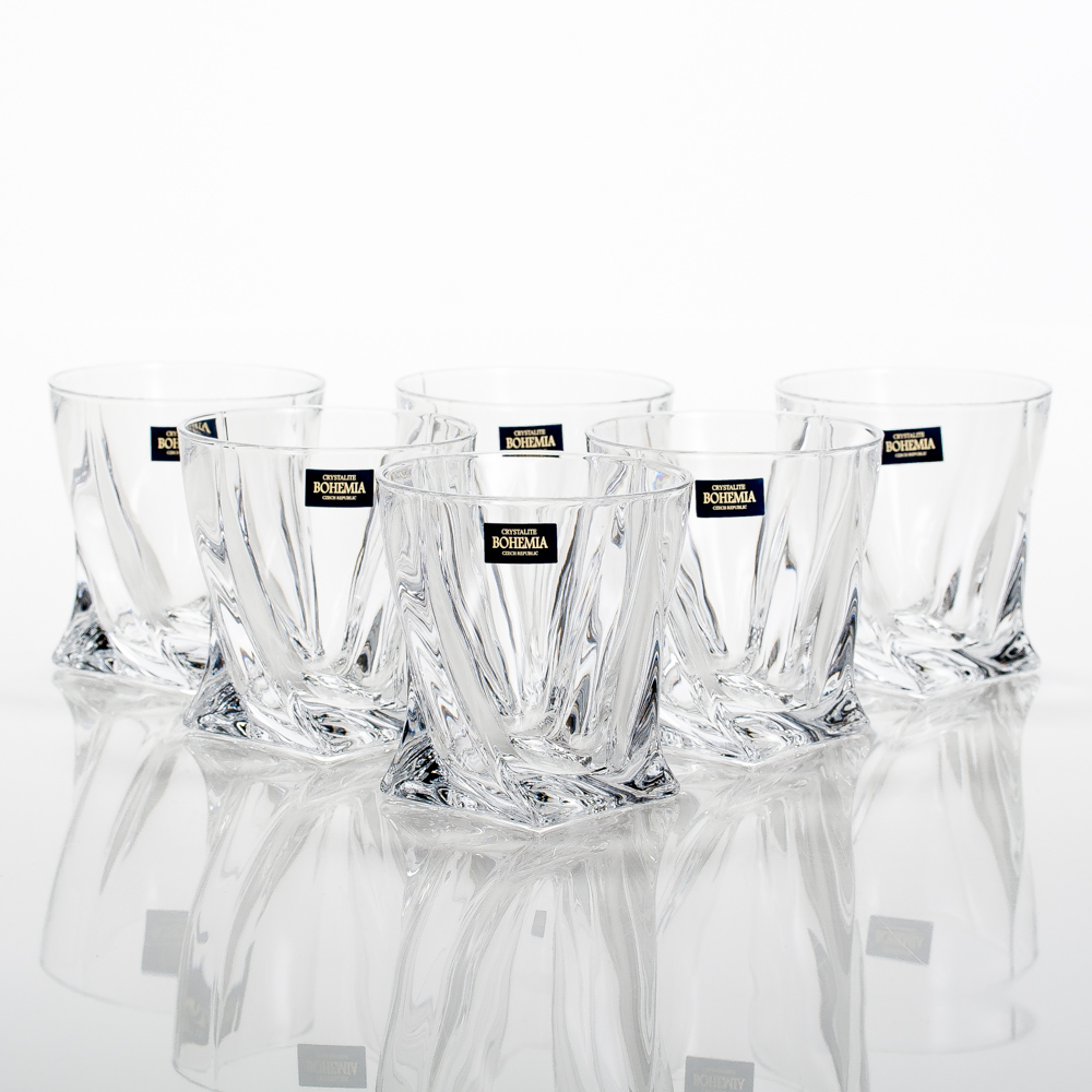 Набор стаканов для виски 340мл,6шт, Crystalite Bohemia Quadro  11312/36678 М0591  36678