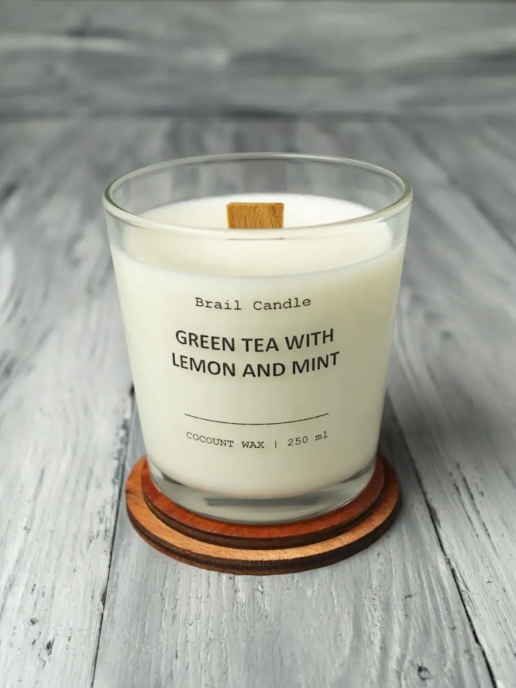 Свеча 170мл (6 граней) Wood Sage & Sea salt